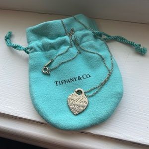 Tiffany & Co I Love You heart tag necklace